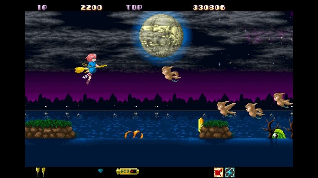No modo Original, Cotton Reboot reproduz fielmente a versão para o computador Sharp X68000. Minha imagem: Rafael Rigues / Olhar Digital