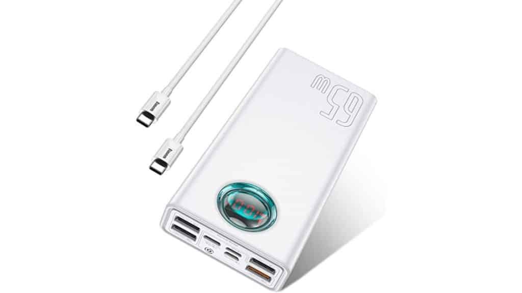 Power Bank Baseus com capacidade de 30.000 mAh com potência de 65 W (Imagem: Divulgação)