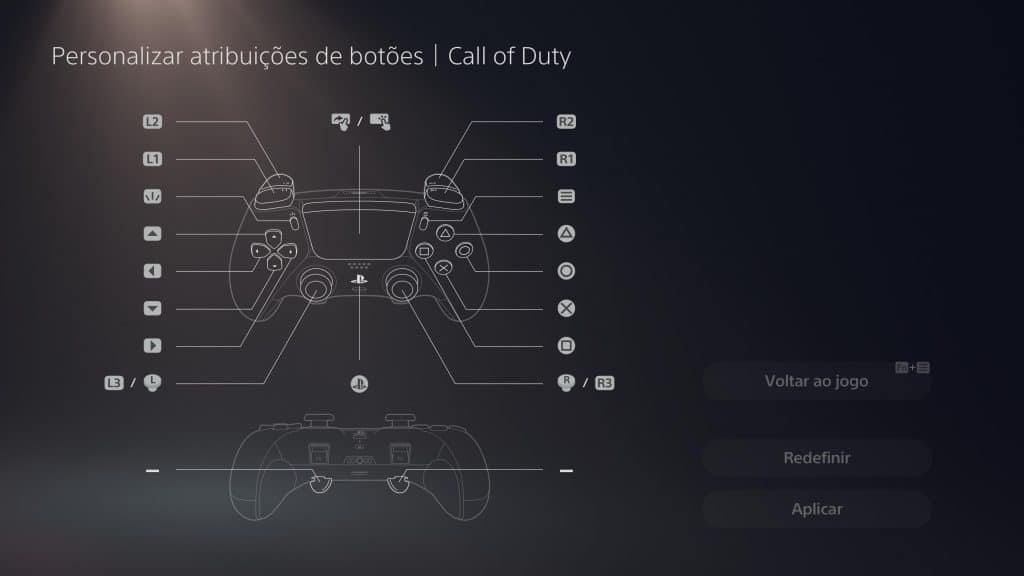 Customização de botões para DualSense Edge (Imagem: reprodução)