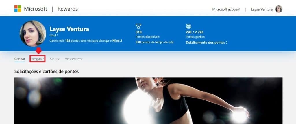 Como resgatar códigos para sua conta do Microsoft Rewards - Etapa 1