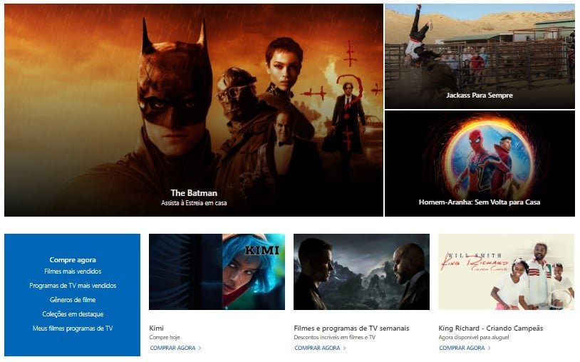 Ganhe pontos ao augar filmes por sebo da Microsoft