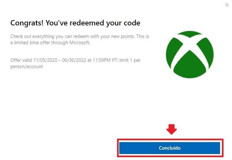 Como resgatar códigos para sua conta do Microsoft Rewards - Etapa 5