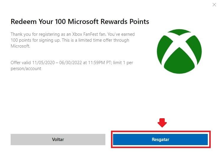 Como resgatar códigos para sua conta do Microsoft Rewards - Etapa 4