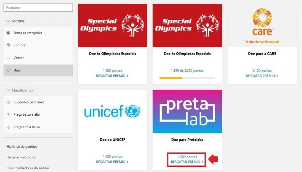 Sem Microsoft Rewards - Passo 1
