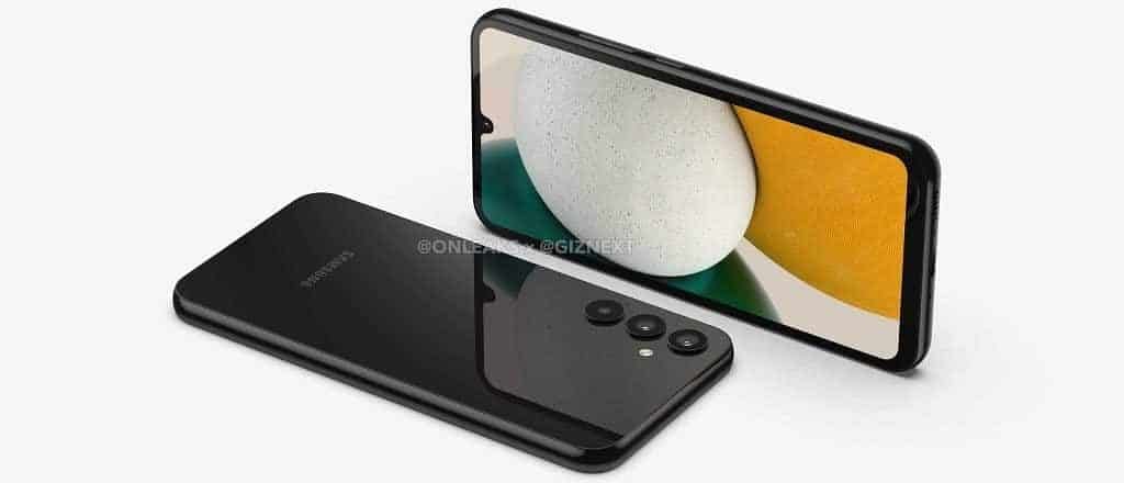 Alegado Galaxy A34 (Imagem: divulgação/OnLeaks e Giznext)