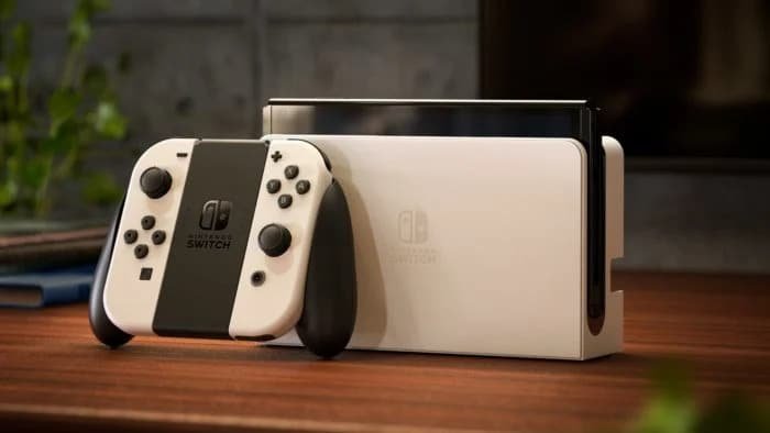 O modelo OLED do Nintendo Switch é oficial e não tem data de lançamento.  Imagem: Divulgação