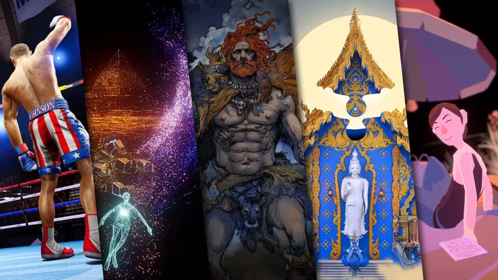 Alguns dos jogos do futuro PS VR2.  Minha imagem: Divulgação/Sony