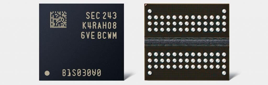 Memória DRAM DDR5 de 12 nm (Imagem: divulgação/Samsung)